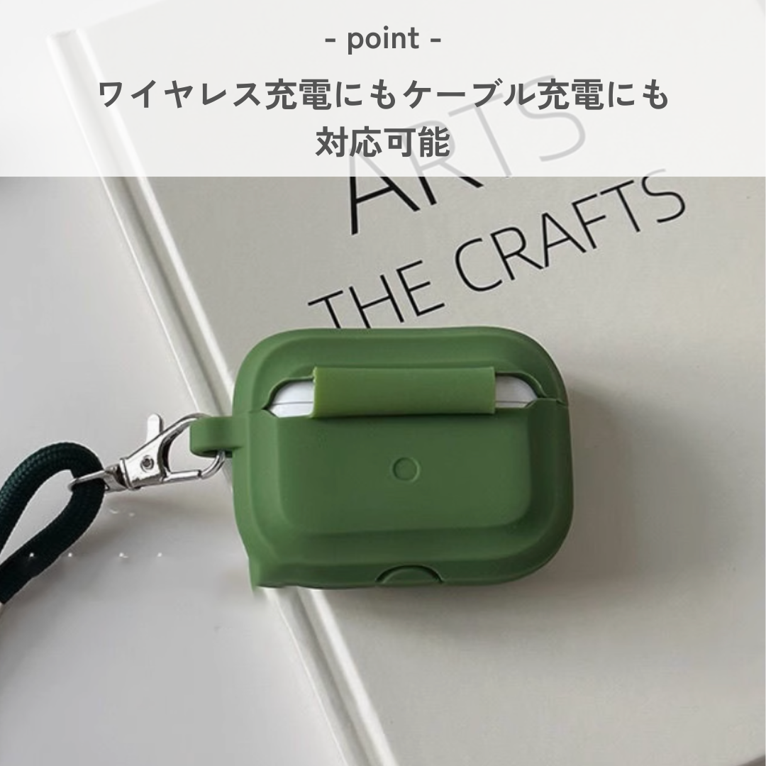 ミリタリーグリーン AirPods/AirPodsproケース